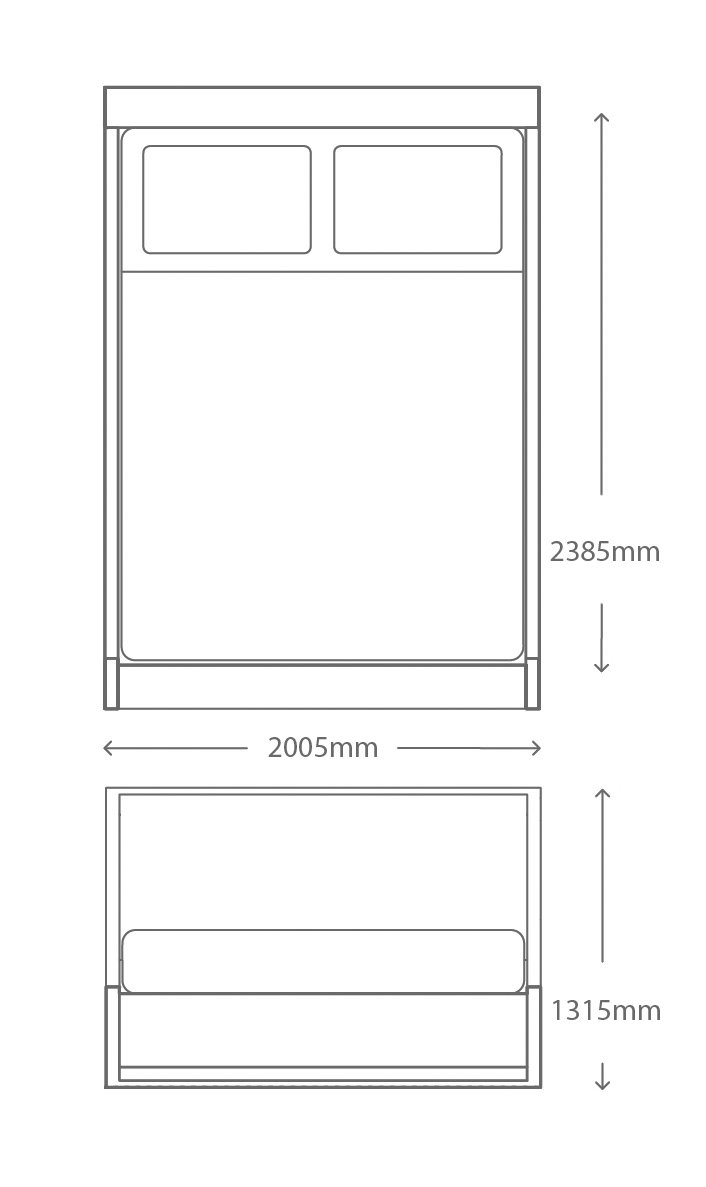 Kristie king bed frame size