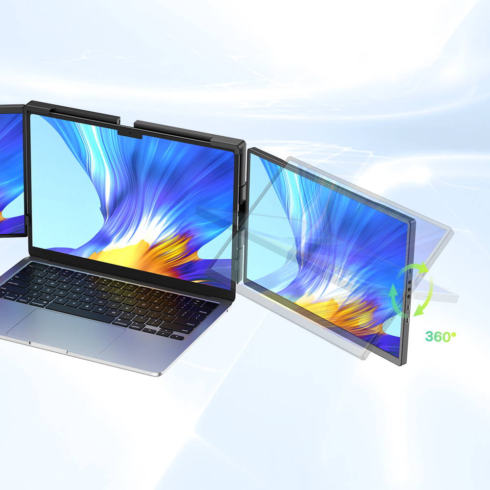 UStation Z 14 - Tri Screen Laptop Monitor Extender Triple Display Portable Workstation