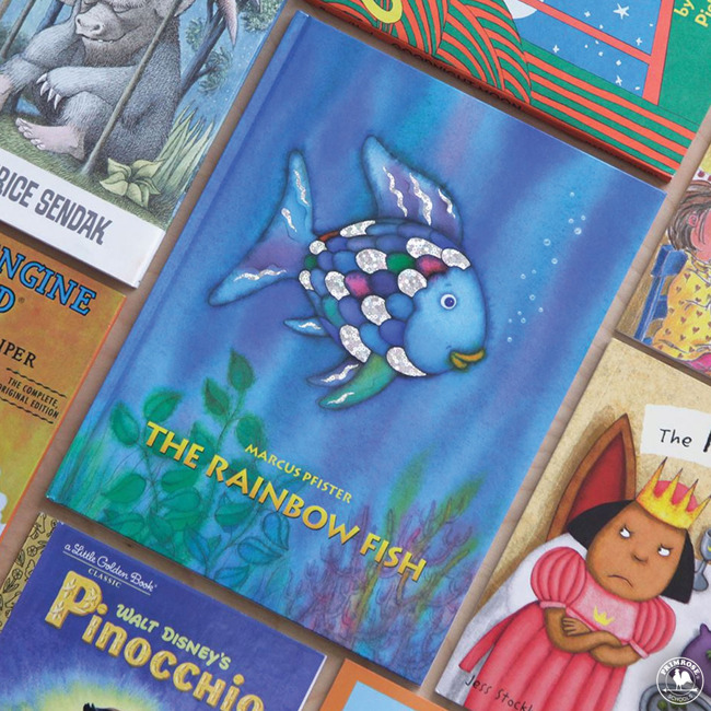 Cover of the book, "The Rainbow Fish"