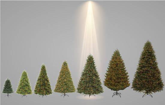 8ft artificial Christmas trees prelit