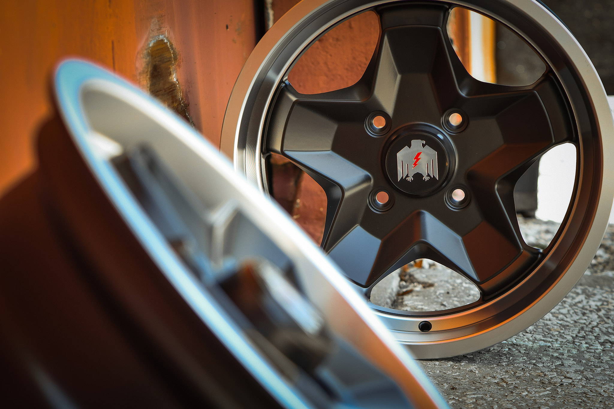 satin black machined lip klassik rader 944 wheels