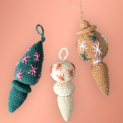 Haakpatroon knotsgekke kerstballen