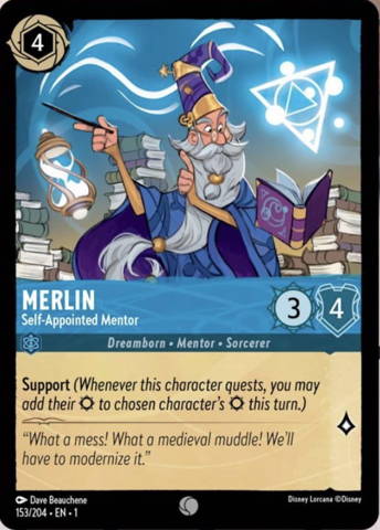 Merlin card from Disney's Lorcana: The First Chapter.