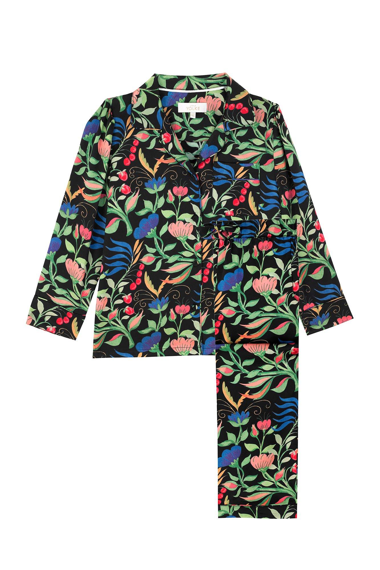LiTTLE YOLKE Pyjama ~Sets | LiTTLE Anais Black Silk Pyjama Set