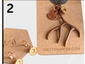 Copper Antler Necklace & Earrings #2