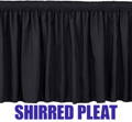 table skirt shirred pleat