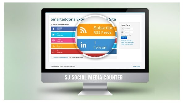 SJ Social Media Counter - подписчики вашего сайта в Joomla
