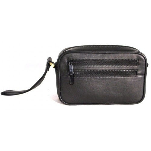 Black Full Grain Leather Men's Clutch Bag Style 51012