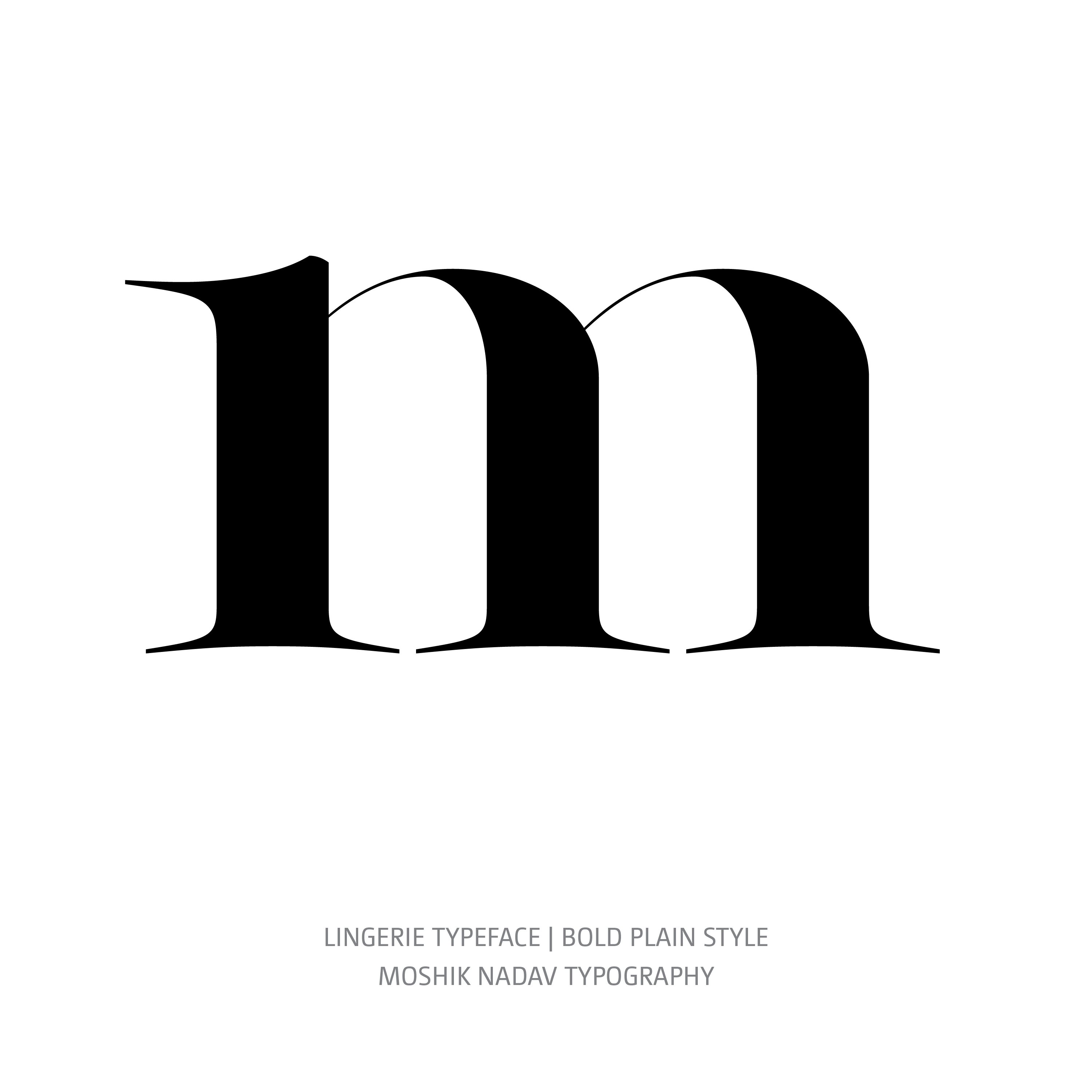 Lingerie Typeface Bold Plain m