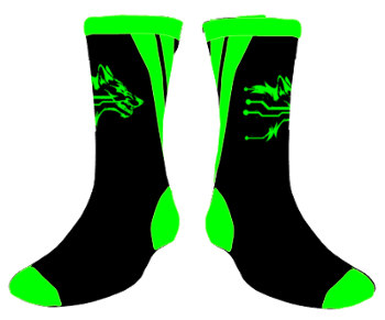 Betawolf logo on socks