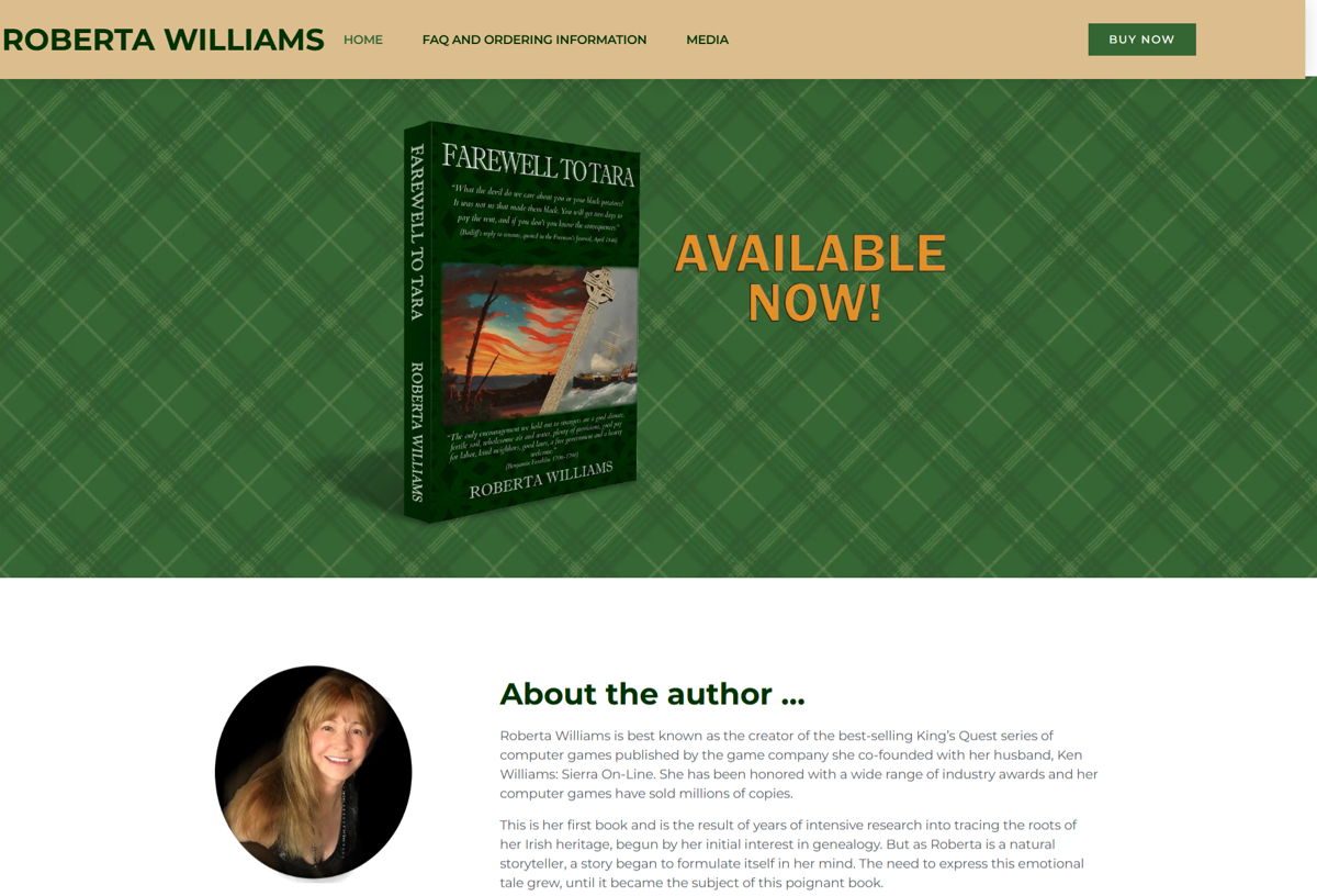 Screenshot of Roberta Williams, from the game developer portfolios collection.