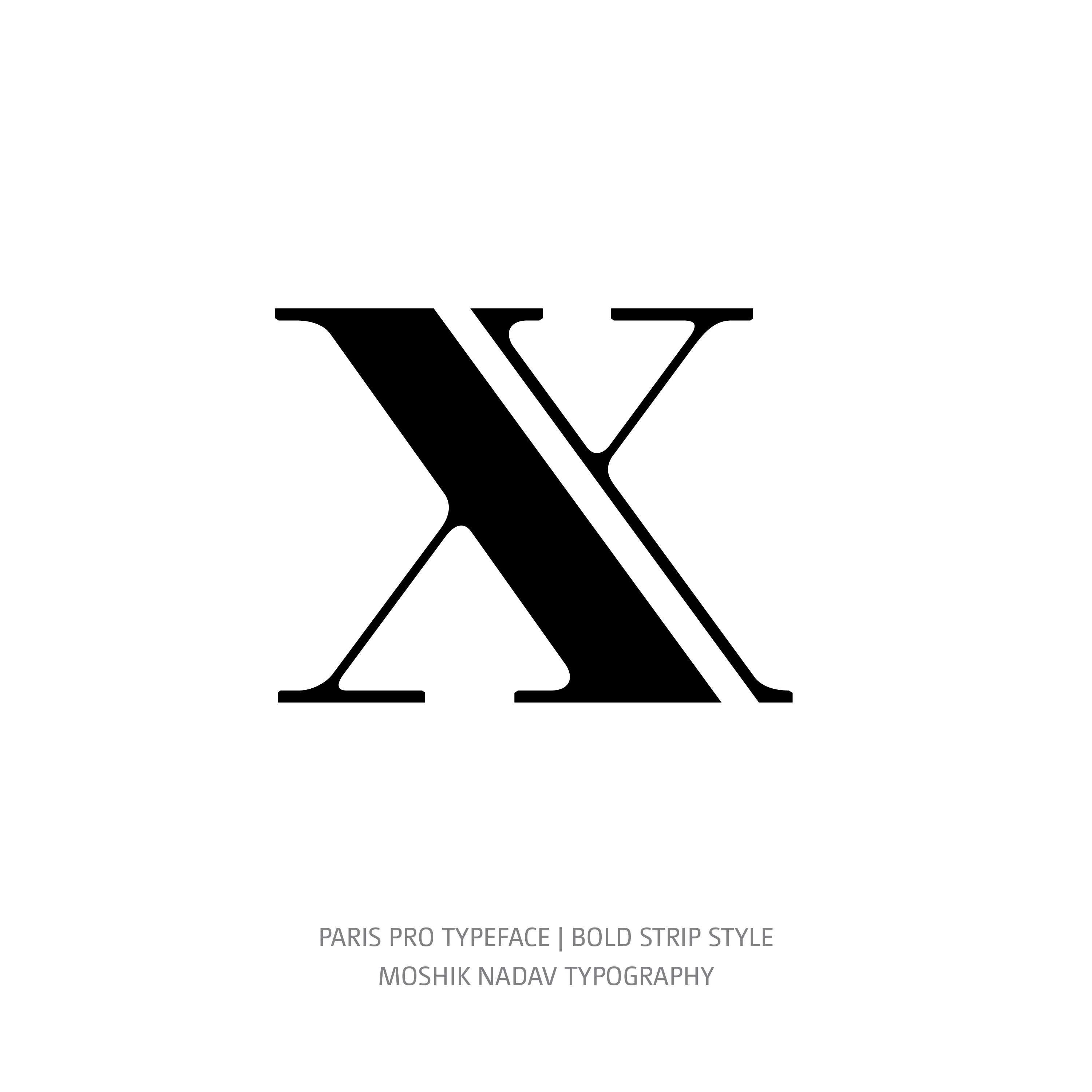 Paris Pro Typeface Bold Strip x