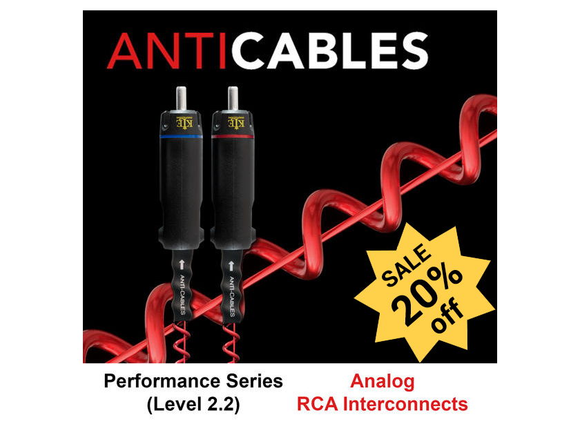 ANTICABLES Level 2 "Performance Series" Analog RCA ICs 20% OFF