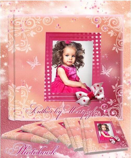 Детская фотокнига в Фотошоп - альбом с фотографиями детства