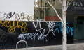 graffiti removed from black granite and windows