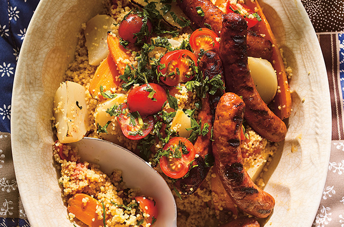 Couscous d'été sur le barbecue