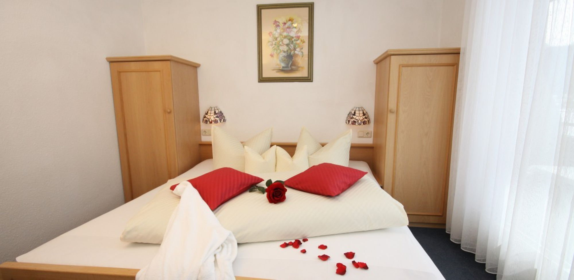 Gemütliches Schlafzimmer in der Alpensonne Ferienwohnung in Pfronten