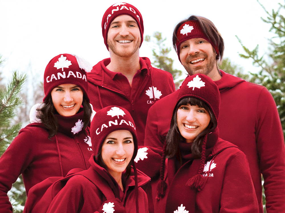 Canadian Olympic apparel featuring Kootenay Knit hats, headbands and accessories