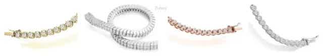 Different types of tennis bracelet setting