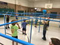 Even Brides play 9 Square in the Air