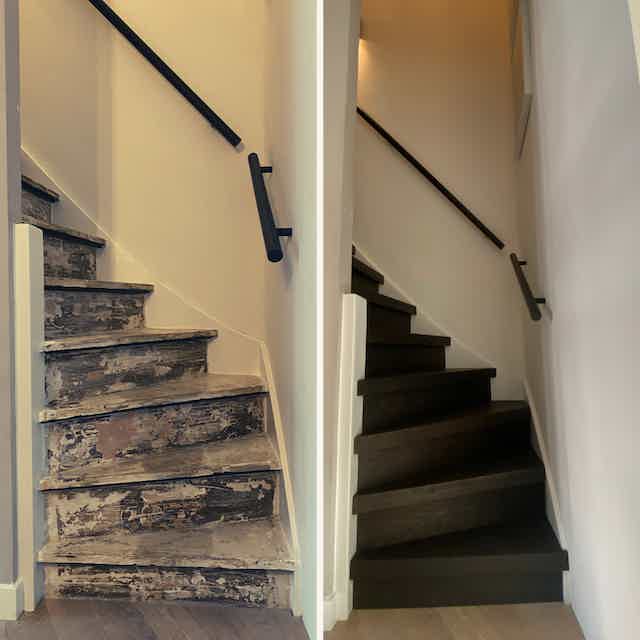 Sustainable stair renovation in a 50s house
