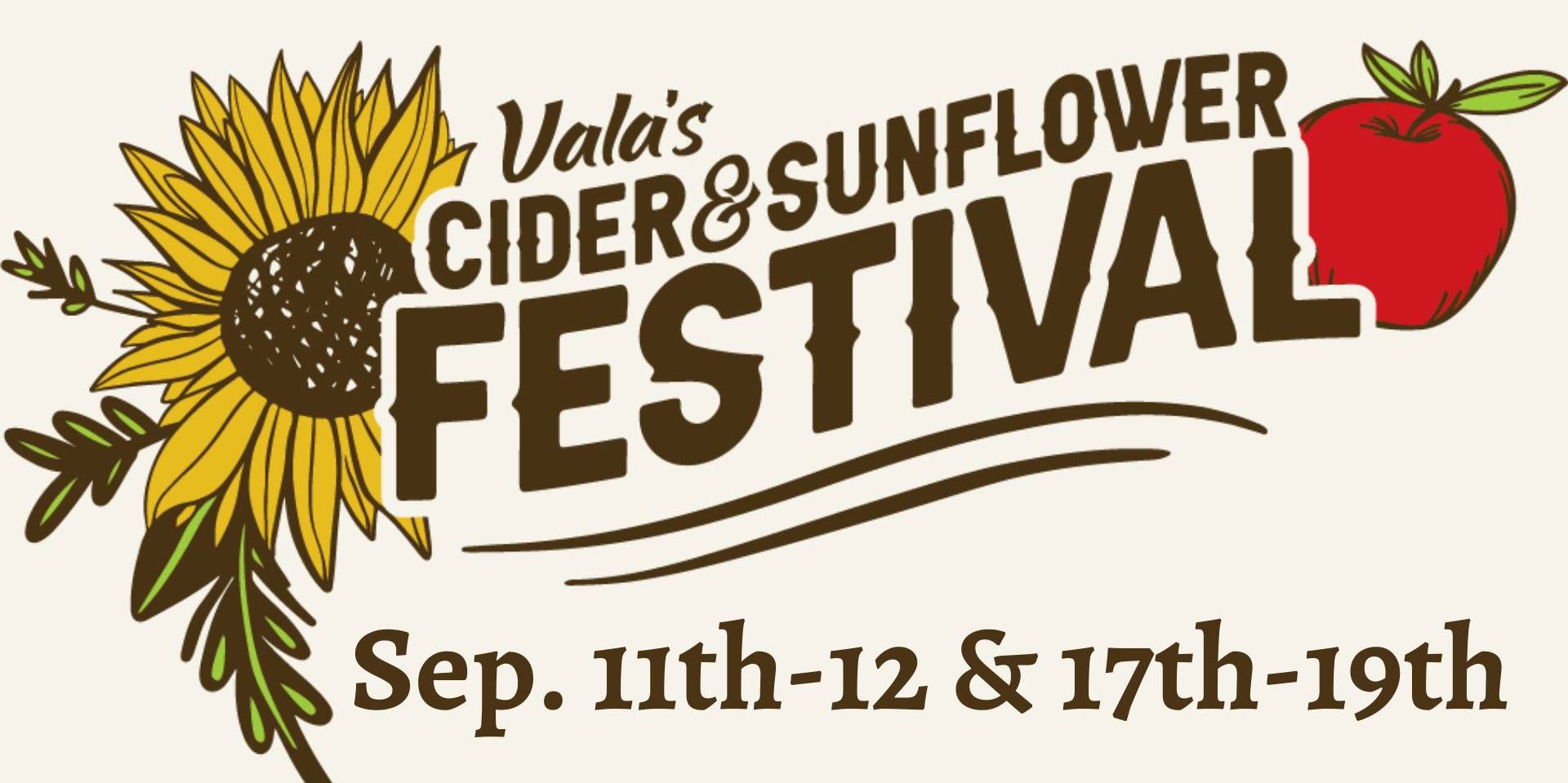 Vala's Cider & Sunflower Festival promotional image