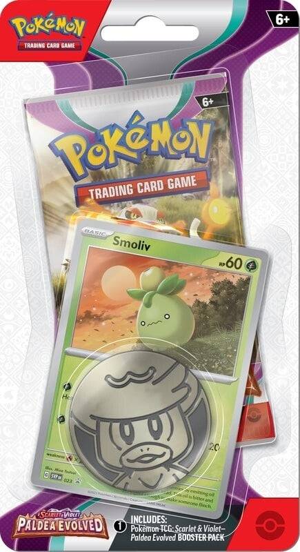 Pokemon: Trading Card Game Scarlet & Violet: Paldea Evolved Checklane Blister (Smoliv).