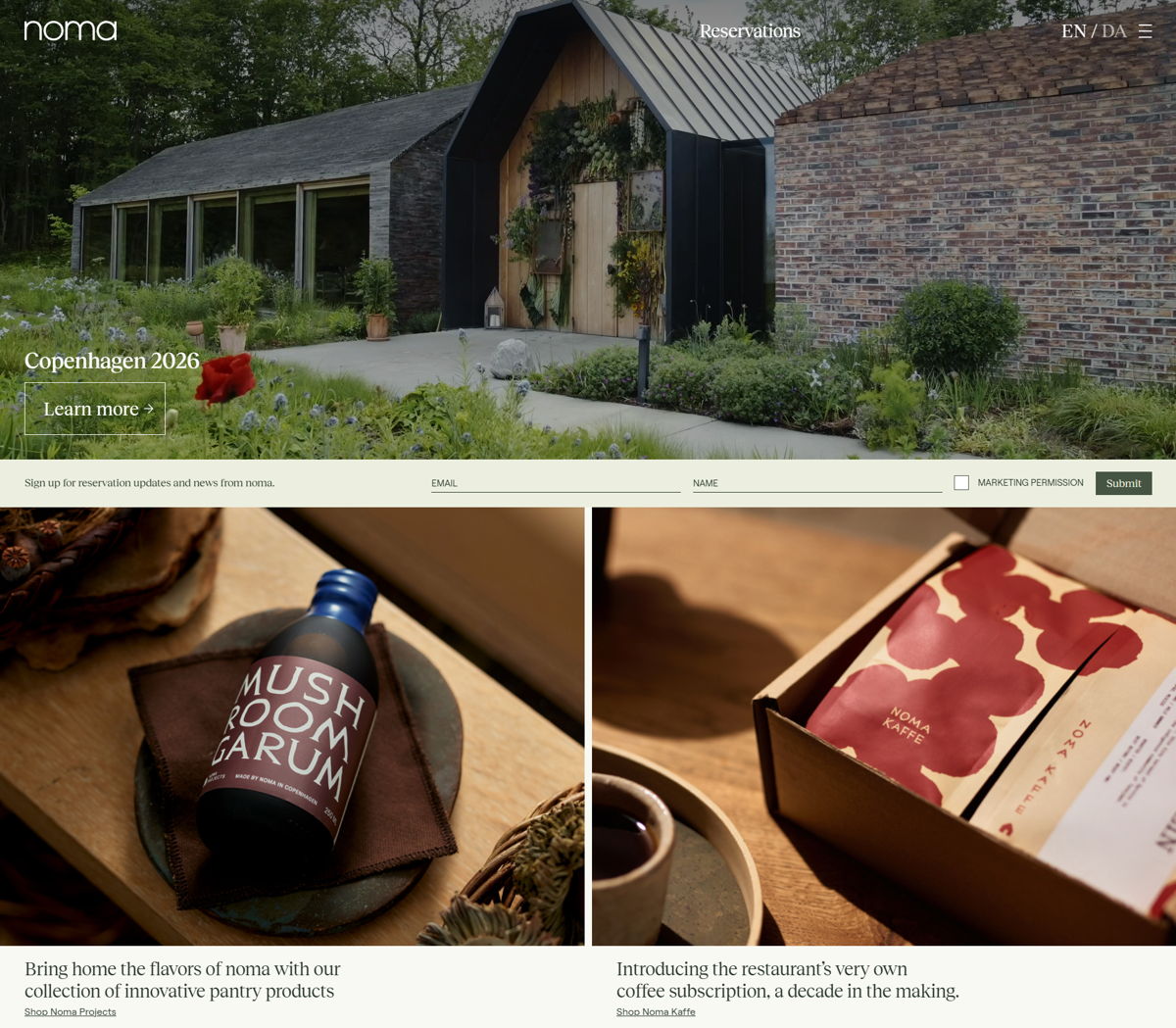 Screenshot of Noma , from the wordpress websites collection.