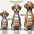 VierBeinerGlück Gassi-Schutz Drops, Kleiner Hund 2 Drops pro Tag, Tüte hält 3 Monate. Mittlerer Hund 4 Drops pro Tag, Tüte hält 6 Wochen. Grosser Hund 6 Drops pro Tag, Tüte hält 1 Monat.