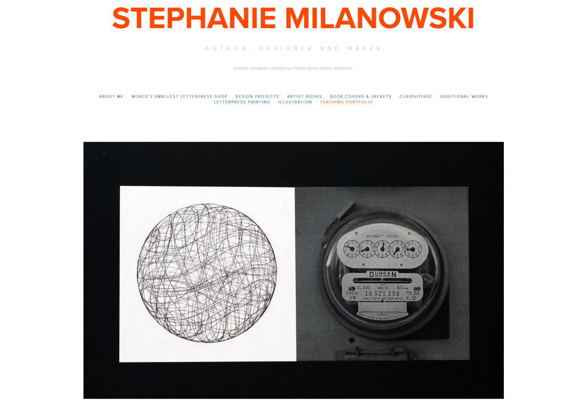 Screenshot of Stephanie Milanowski, from the teacher portfolios collection.