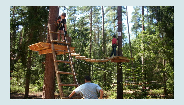 bester geburtstagde kletterwald weiherhof bäume leiter kinder erwachsene seile
