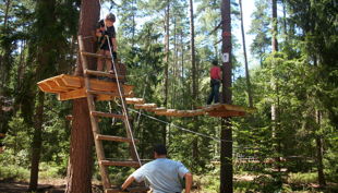 bester geburtstagde kletterwald weiherhof bäume leiter kinder erwachsene seile