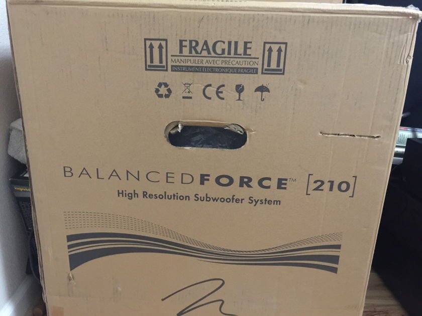 Martin Logan BalancedForce 210  Subwoofer in Black. It is NEW in the sealed box,  and has never been used or hooked up