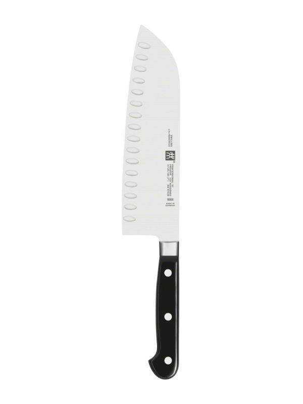 Santoku Knife with Hollow Edge, 180 mm