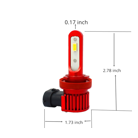 Unbranded H11 LED Fog Light Bulbs – 100W 6000K White, CANbus Compatible, IP68 Waterproof (2-Pack)