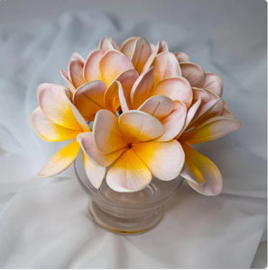 Pale Orchid Frangipani Flowerhead (6 Pack)- Realistic Artificial Flowers