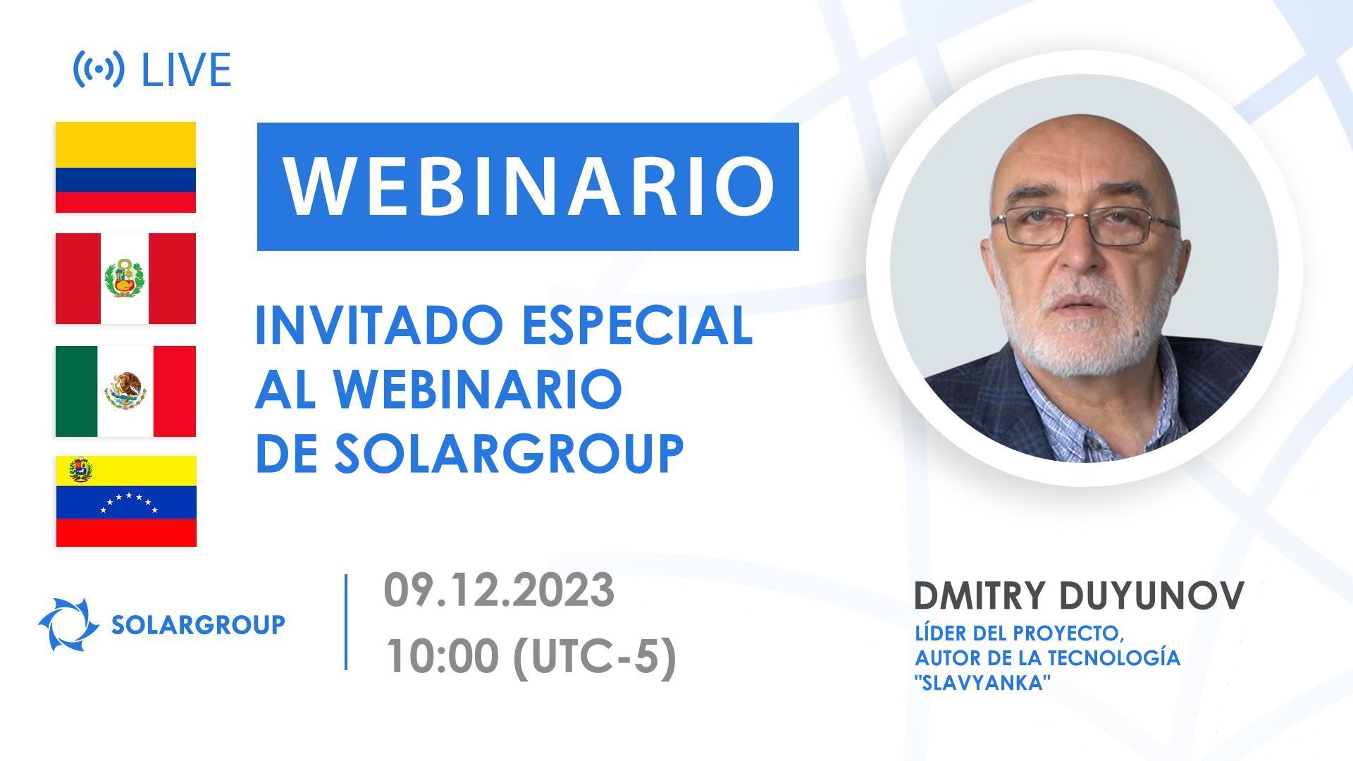 Dmitry Duyunov participará en el webinario de SOLARGROUP