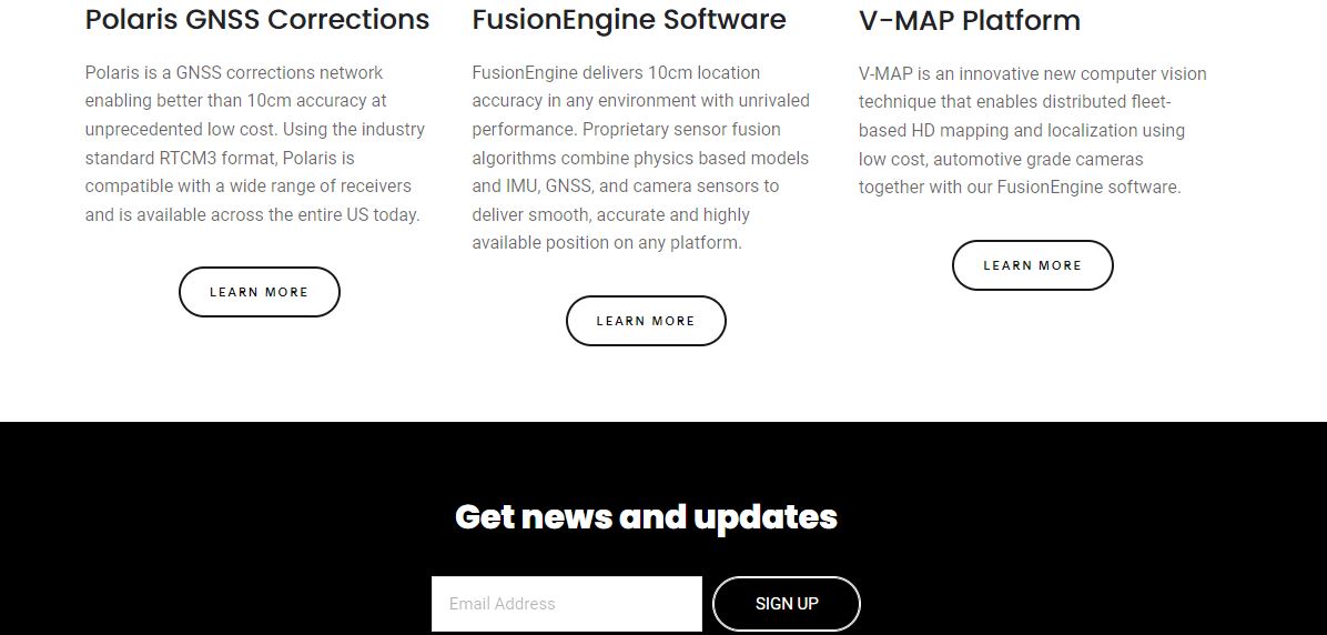 Point One Navigation product / service