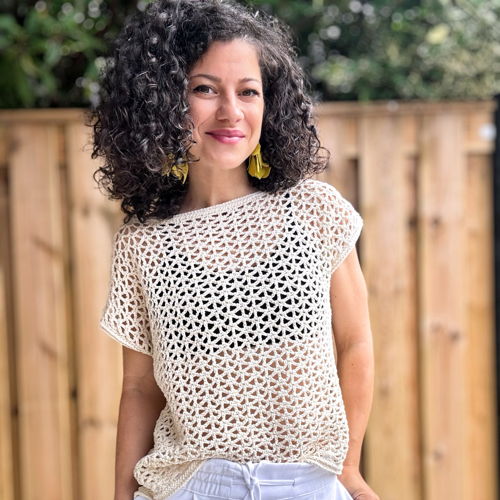 Maak het perfecte T-shirt voor de zomer | Lace Meadow Tee haakpatroon