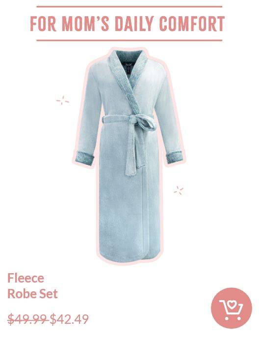 For Mom's Daily Comfort with Fleece Robe Set 