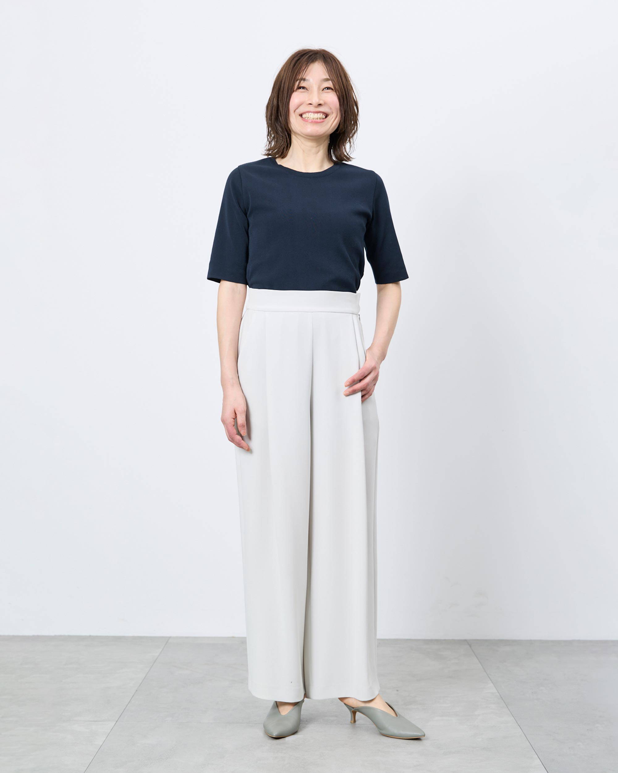 タックワイドパンツ着用レビュー