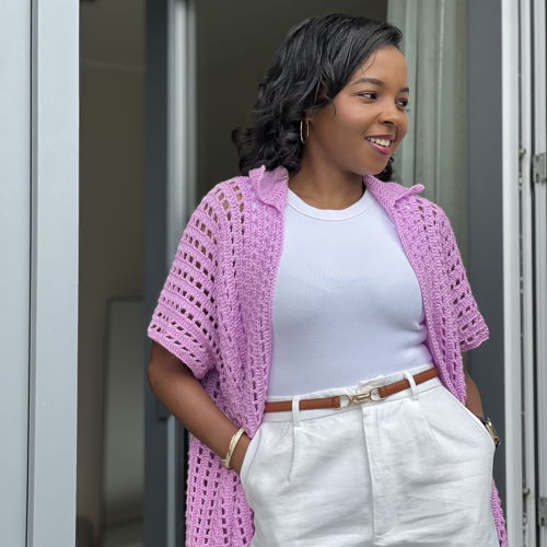 Crochet Mesh Shirt Written Pattern