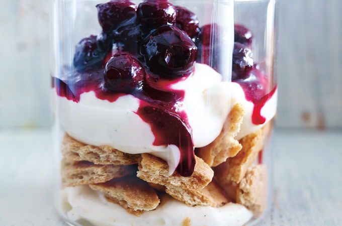 Blueberry Cheesecake in a Jar
