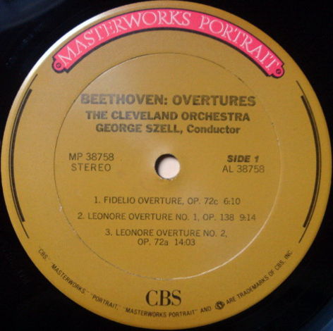 CBS / SZELL, - Beethoven Overtures, MINT!