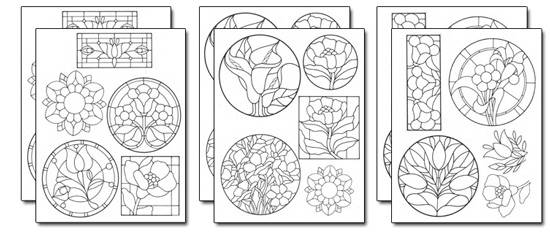 Stick 'n Burn Stained Glass Designs Set 2