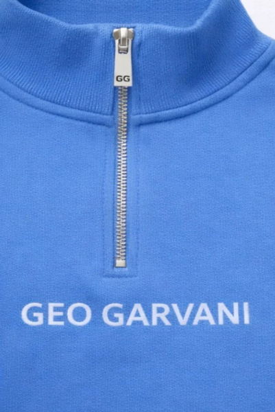 Sweatshirt with Zipped Neckline Cotton Fleece - Image 3