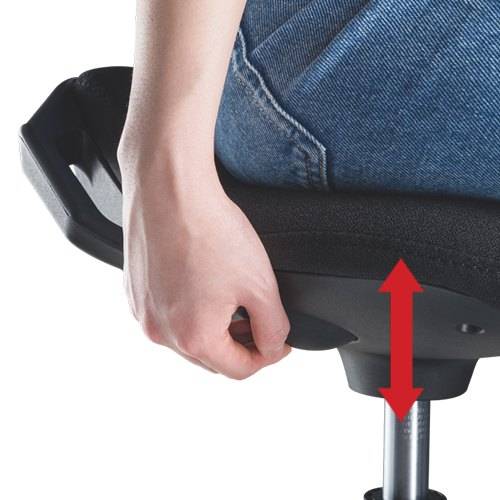 Sit stand desk stool for perching leaning active sitting