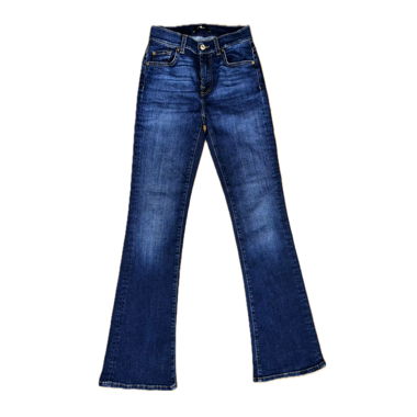 Mid Waist Flared Jeans Dark Blue 