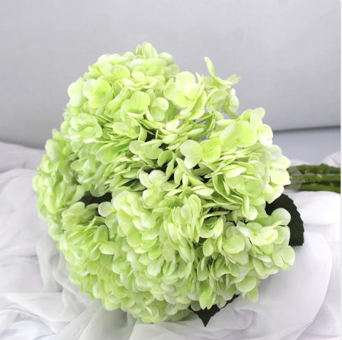 Light Green Real Touch Hydrangea - Realistic Artificial Flowers