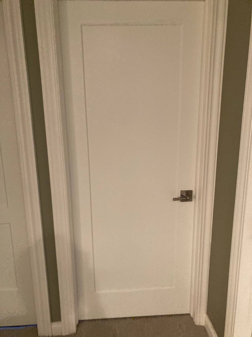 Installed interior door
